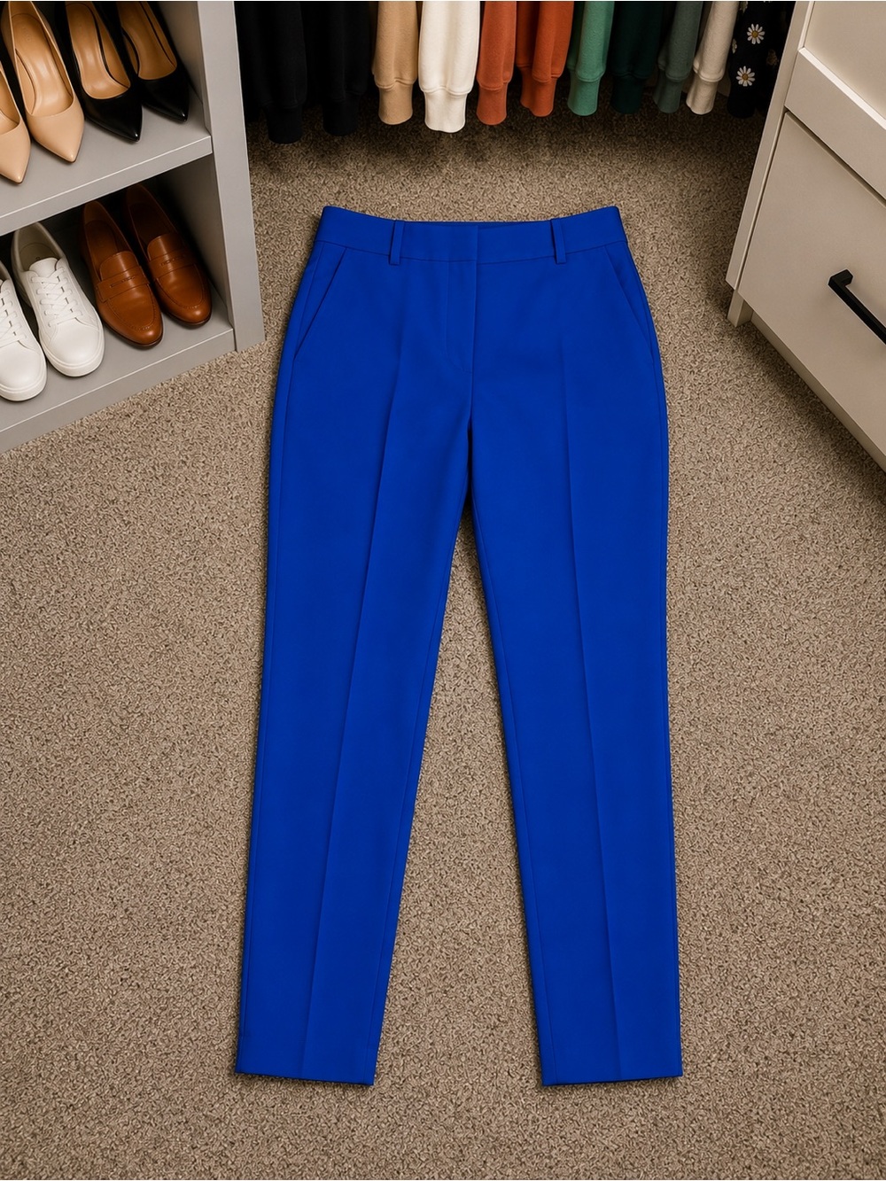 Express Women's Cobalt Blue Tailored Ankle Pants